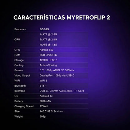 Consola portátil definitiva MyRetroFlip 2™